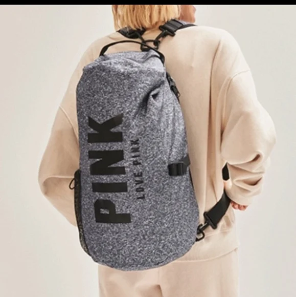 Victoria's Secret PINK Duffel Bag Convertible Backpack Unisex NWT - Picture 8 of 14